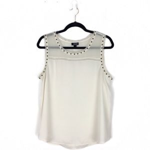 a.n.a | cream studded blouse